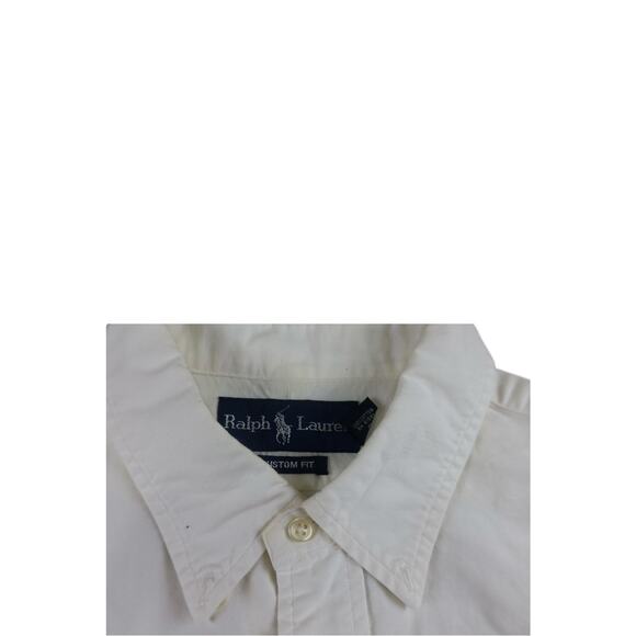 Ralph Lauren White Custom Fit Dress Shirt Men's L - Picture 3 of 8